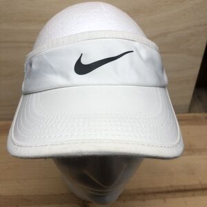 Nike Featherlight Visor Hat Golf Tennis Women’s White One Size Adjustable DriFit